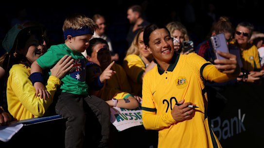 Sam Kerr and the Matildas will find out on Saturday who’s in their group for next year’s Women’s World Cup.
