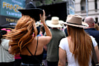 Country music fans attend a concert on January 27, 2024 in Tamworth, Australia, during the Country Music Festival.