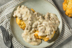 Not your typical biscuits… Southern-style biscuits and gravy.
