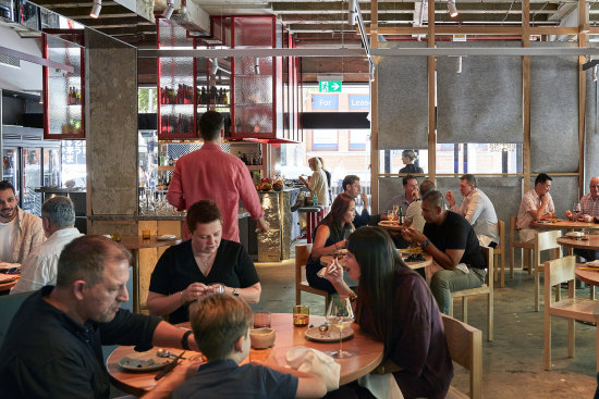 King Clarence’s “Scandinavian ramen bar” interior.