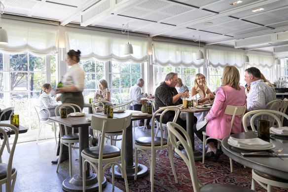 Chiswick’s glasshouse-style dining room is objectively beautiful.