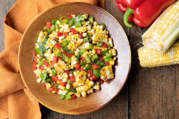 Use this crunchy corn salsa to top burritos or as an accompaniment to toasted tortilla wedges.
