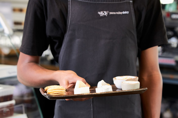 Visitors to Yarra Valley Dairy can order simple or more complex cheese-tasting plates.