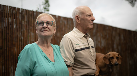 Veronica and Clif Baker, who own a unit in the condemned Mascot Towers.