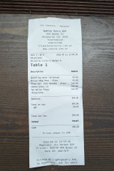 The bill at ReWine.