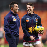 Former Brisbane Lions assistant coach Dale Tapping (left) has joined Essendon.