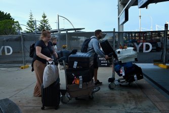 Emma Arzoumanian and her husband Brandon were among the first overseas travellers arriving in NSW who will not need to spend two weeks in quarantine due to COVID-19.