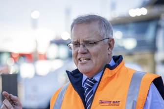 Prime Minister Scott Morrison in Melbourne last week.