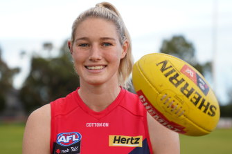 Melbourne’s big-name recruit Tayla Harris.