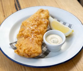 Fried gummy shark at Fisho’s.