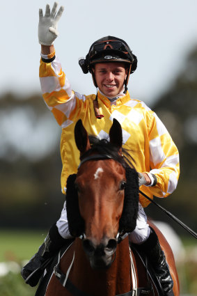 Andrew Adkins had his biggest win aboard Dame Giselle.