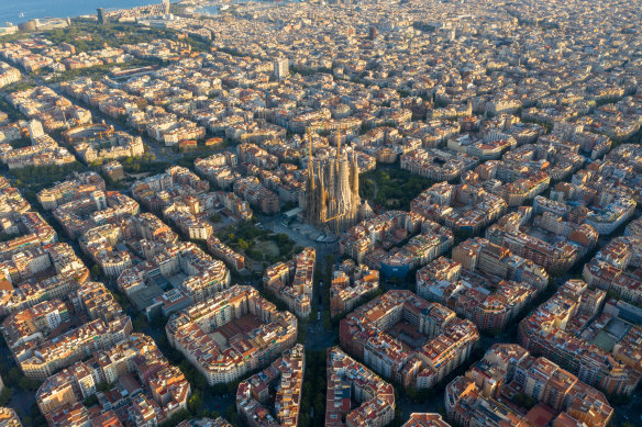 Barcelona has several car-free super blocks.