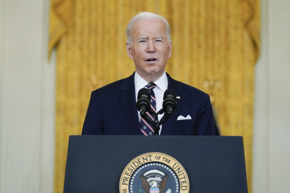 President Joe Biden is imposing sanctions on Russia.