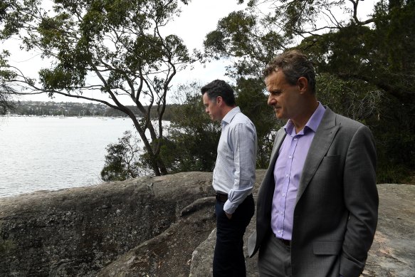 The ministerial staff of sacked minister Tim Crakanthorp (right) raised the alarm about his boss’s family’s property holdings with the office of Premier Chris Minns (left).