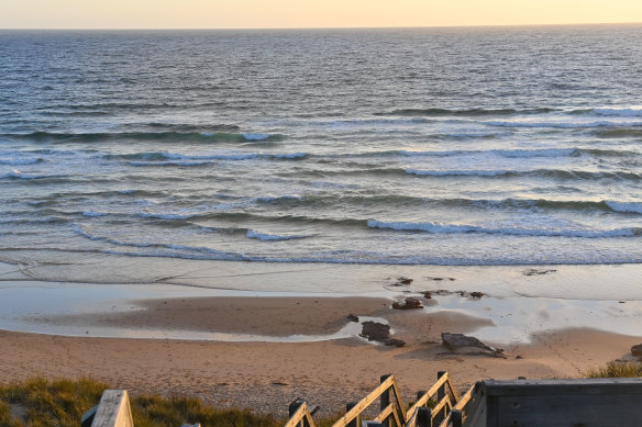 The stretch of beach at Forrest Caves where four people drowned last month.