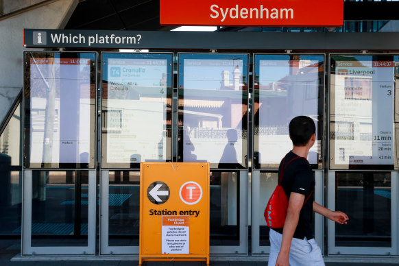 End of the line: Sydenham train station.