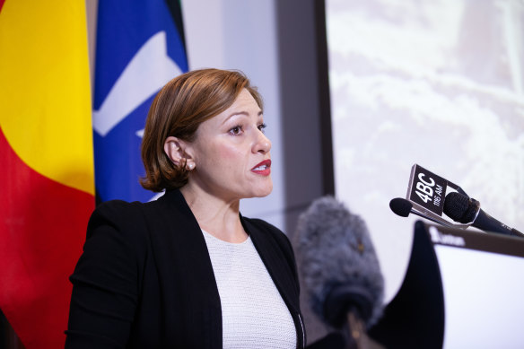 Then-deputy premier Jackie Trad in late 2018. The CCC has revealed it has spent more than $74,000 on external legal fees fighting a court action brought by Trad in May last year.
