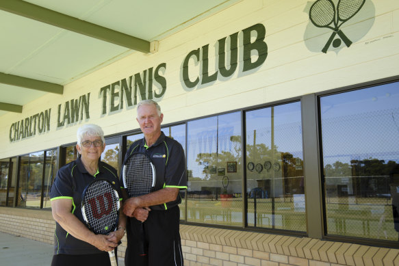 Rae and Brian Heenan at the Charlton Lawn Tennis Club. 