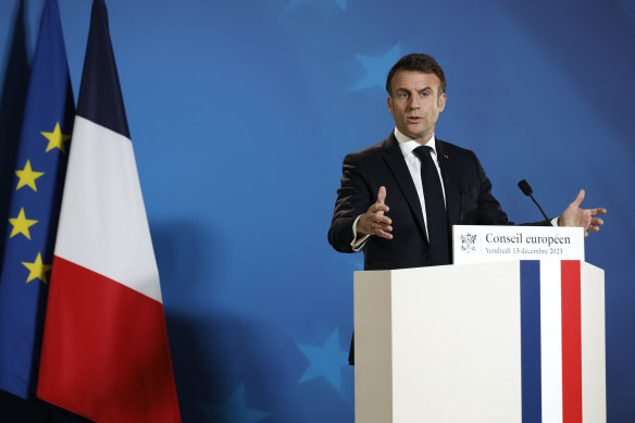 French President Emmanuel Macron will give a televised address on Wednesday.