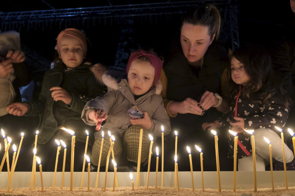 A candlelight vigil for the victims of the shooting rampage in Montenegro. 