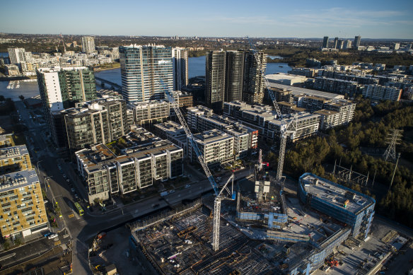The route of the second stage of the light rail was slated to pass through Wentworth Point, which has already undergone an apartment boom.