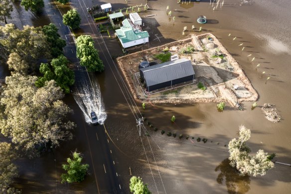 Flooding in Forbes, in central western NSW, last Friday.
