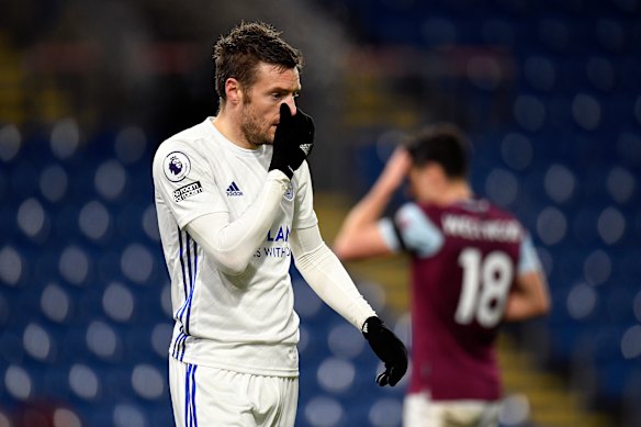 Leicester striker Jamie Vardy.