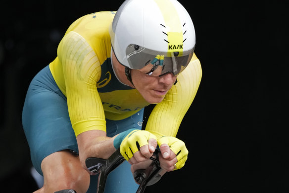 Focus: Rohan Dennis during the time trial.