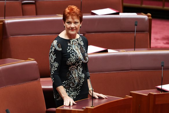 One Nation leader Pauline Hanson recently returned to the Senate after being banned for seven days for donning a burqa as a stunt. 