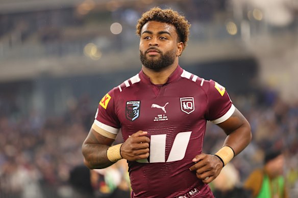 Ezra Mam was 18th man for the Maroons in last week’s Origin match.