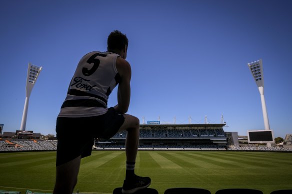 Jeremy Cameron will finally make his Geelong debut on Saturday.
