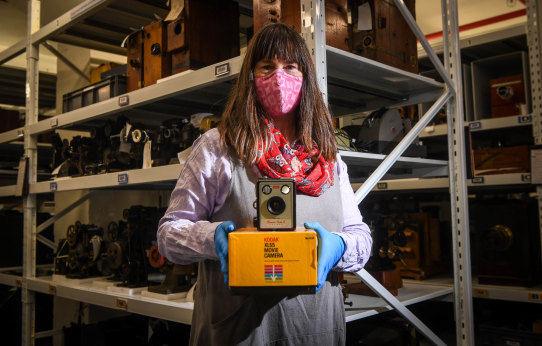 Museums Victoria senior curator Fiona Kinsey with some of the 40,000 Kodak items.