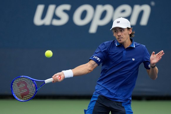 Alex de Minaur finally progressed to the second round after days of rain delays at the US Open.