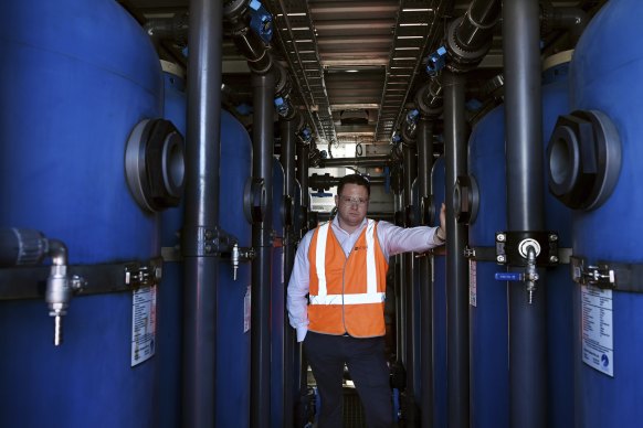 Sean Halpin at a site in Seven Hills belonging to his remediation firm SciDev. 