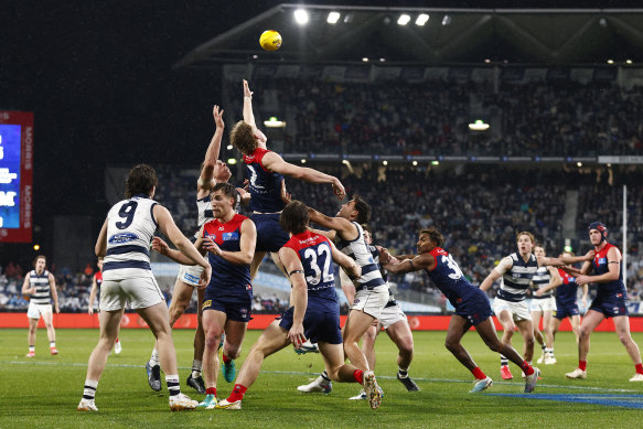 Melbourne stayed overnight in Torquay before their loss to Geelong