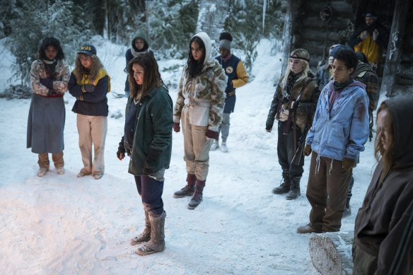 A group of schoolgirls are stranded in the wilderness after an air crash in 1998 in Yellowjackets.