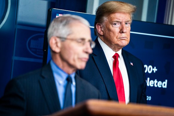 Fauci with US President Donald Trump in 2020.