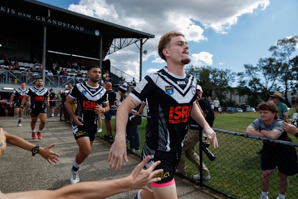 Wests Tigers NRL young gun Lachlan Galvin runs out for the Western Suburbs Magpies.