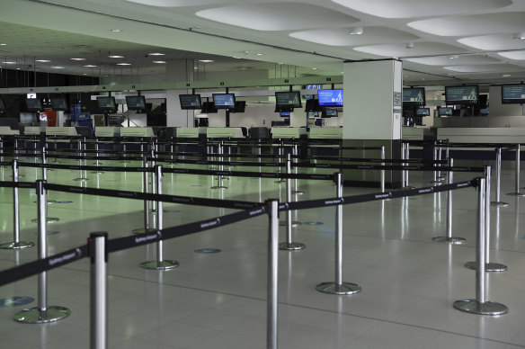 Bad for business: airports were empty for much of 2020, as travel restrictions curbed flights. 