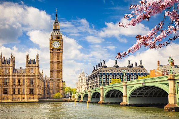  Big Ben and Westminster Bridge, London 