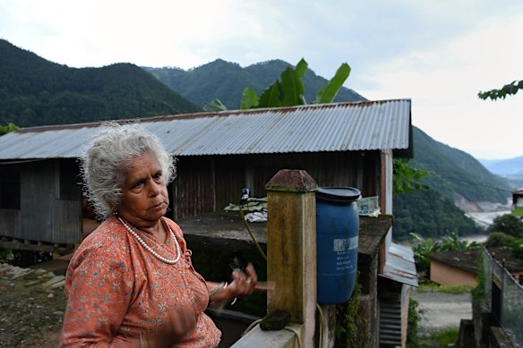 Tanka Kumar Acharya witnessed the flood that claimed the life of her daughter-in-law from her home in Simila village.