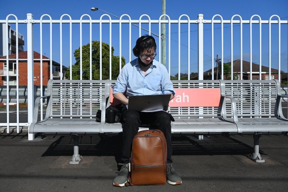 Justin Chu was among many commuters forced to start their working day as they were attempting to get to the office. 
