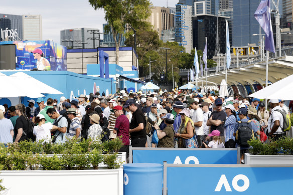 Many fans have signed up to Wicket  at the Australian Open, most likely after being confronted by large queues at the entry points.