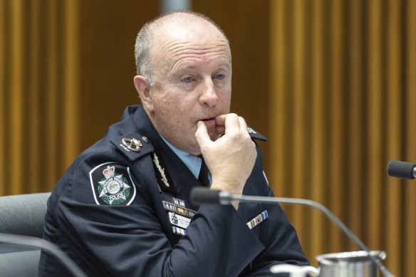 ACT chief police officer Neil Gaughan in the hearing on Friday.