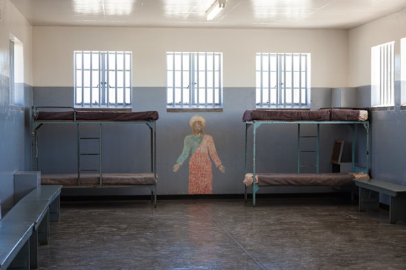 Inside the prison.