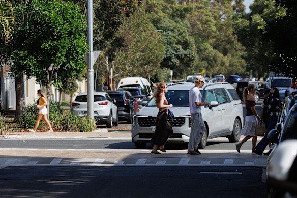 Bondi’s continuous footpaths are designed to calm traffic and prioritise pedestrian movement.