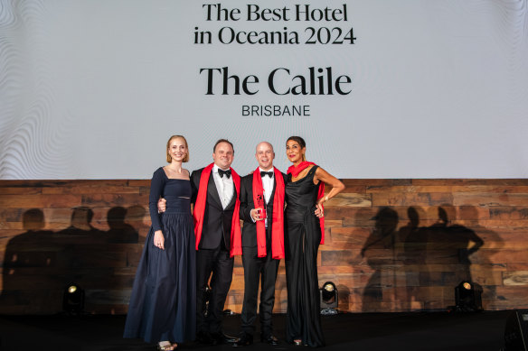  The Calile co-owner Catherine Malouf (right), and general manager Chris Kemlo (second from right), at the London ceremony.