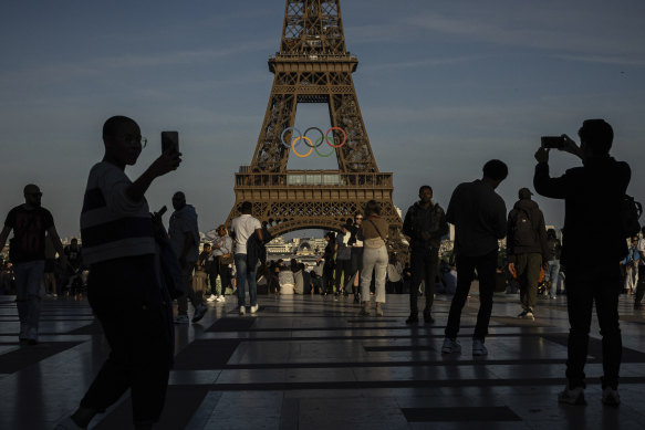 Paris Olympics organisers mounted the rings on the Eiffel Tower. The structure of five rings, made entirely of recycled French steel, will be displayed on the south side of the 135-year-old historic landmark in central Paris, overlooking the Seine River.