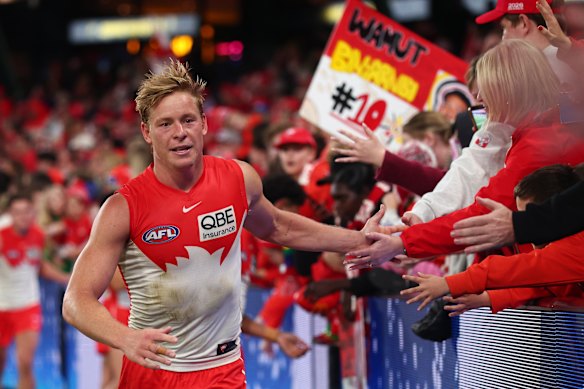 Favourite Swan, Isaac Heeney is loved by fans.