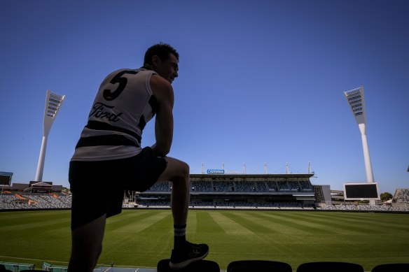 Jeremy Cameron will wear the No.5 for Geelong.